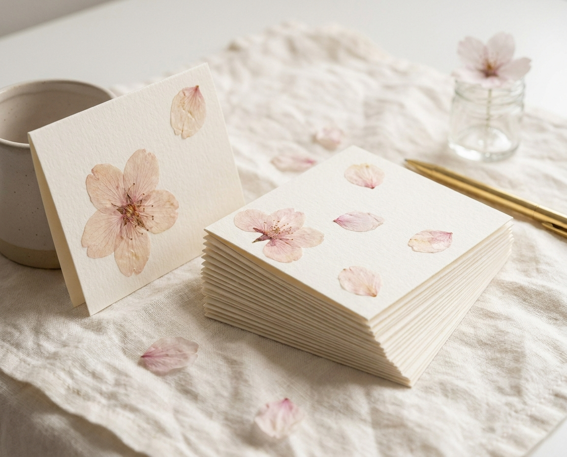 Pressed Petal Notecards
